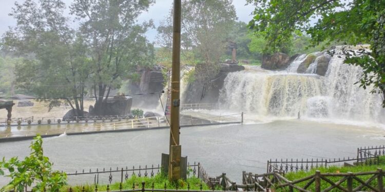 தொடர் கனமழை: திற்பரப்பு அருவியில் அபாயம் காரணமாக குளிக்கத் தடை – குமரி மாவட்ட நிர்வாகம் அறிவிப்பு