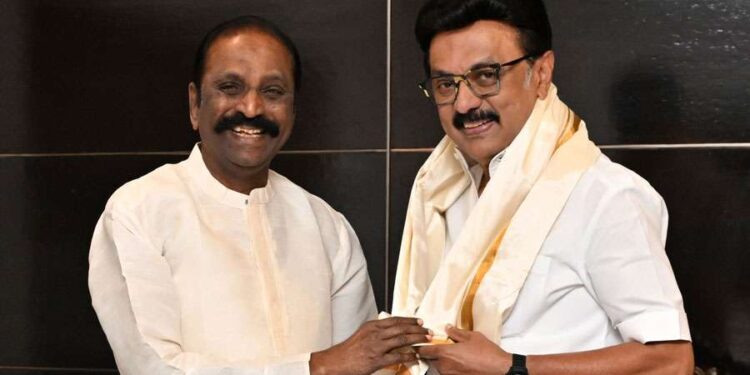 வைரமுத்துவுக்கு ஞானபீட விருது: முதல்வர் மு.க.ஸ்டாலின் வாழ்த்து