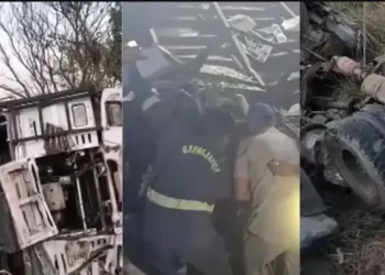 நொடிப்பொழுதில் நேர்ந்த விபரீதம்! பேருந்து – லாரி மோதியதில் மணமகன் தந்தை உட்பட 6 பேர் பலி – விபத்தின் கோரத் தாண்டவம்!